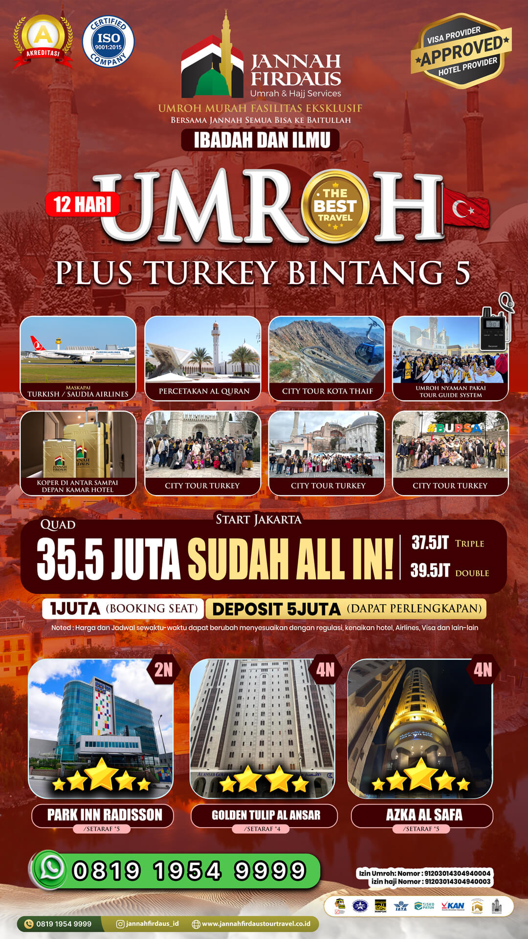umroh plus turki 2025 flyer