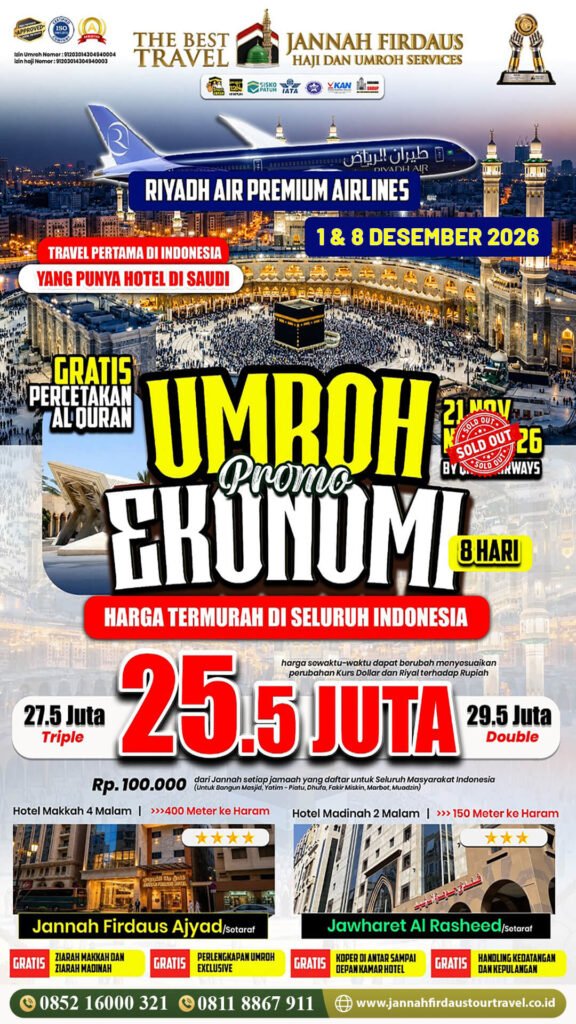 umroh desember 2026 promo ekonomis jannah firdaus