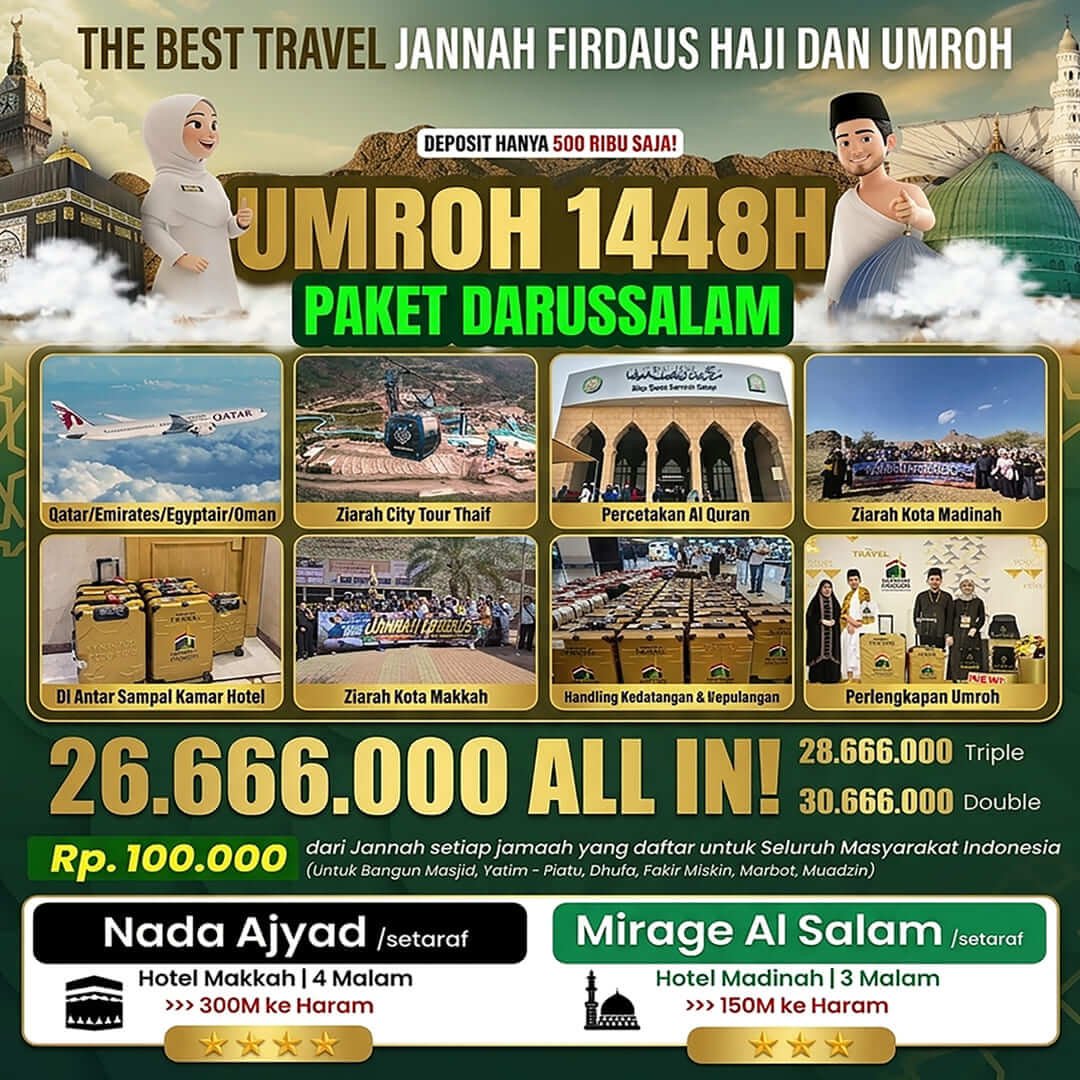 umroh 9 hari 2026 darussalam