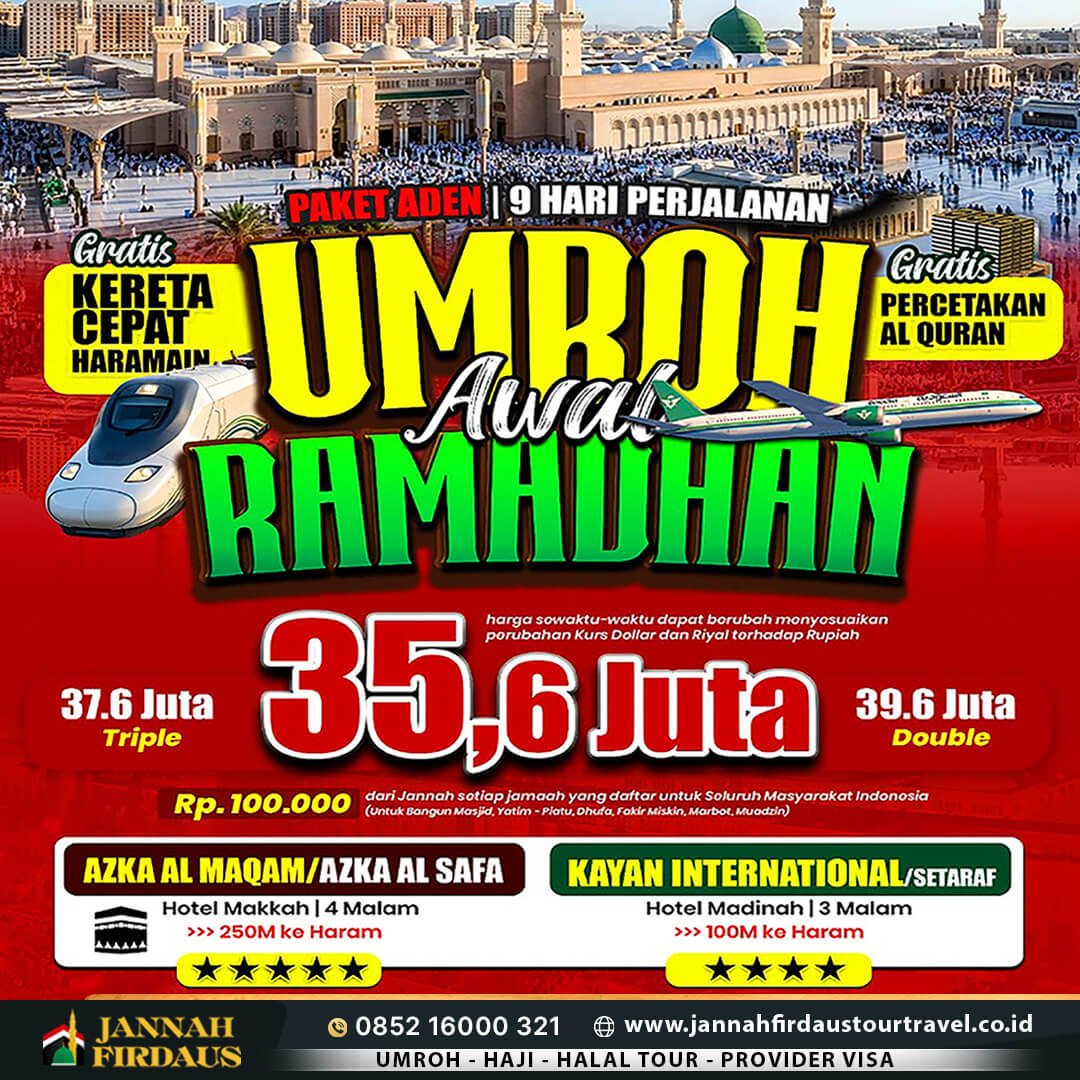 umroh awal ramadhan 2027 aden