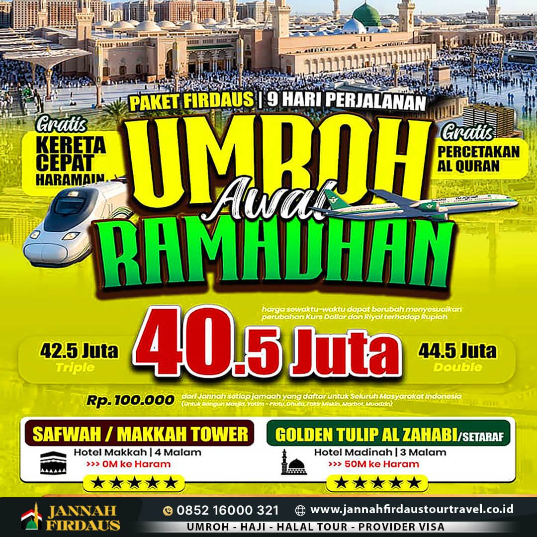 umroh awal ramadhan 2027 firdaus