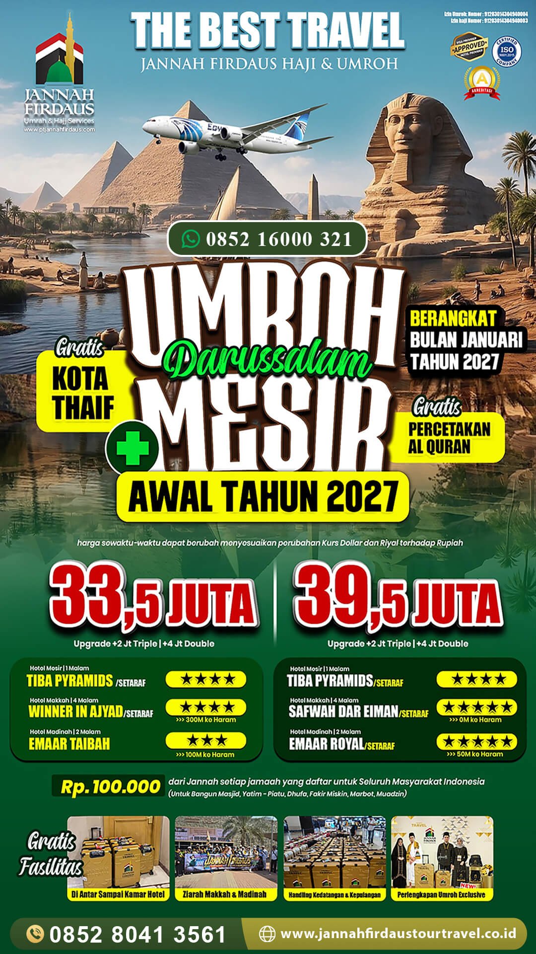 umroh plus mesir awal tahun jannah firdaus tour travel 2027