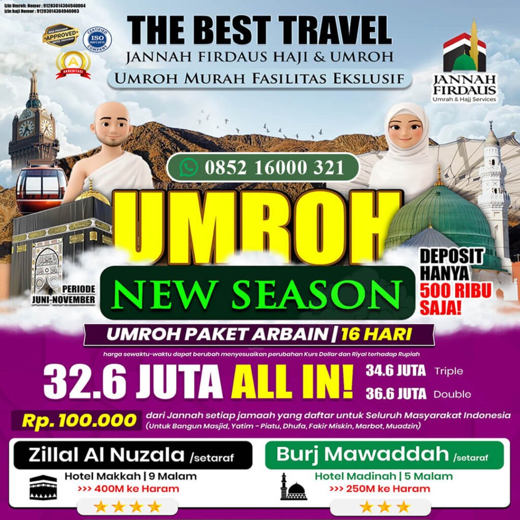 jannah firdaus umroh 2026 paket arbain