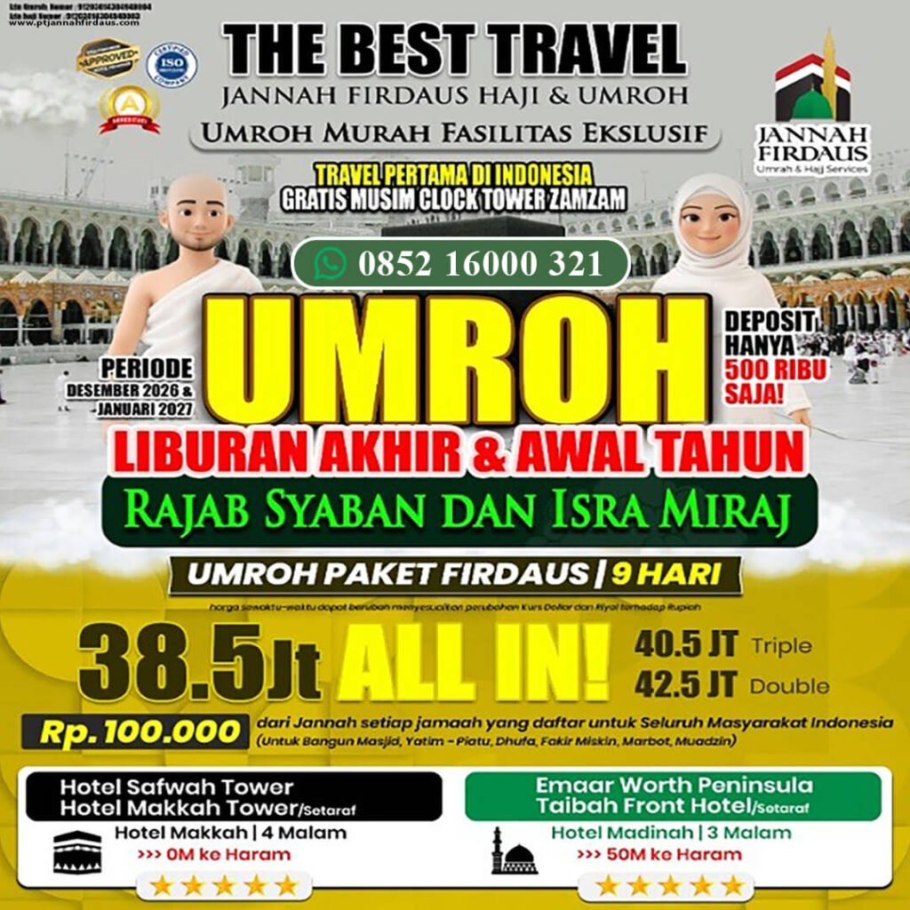 jannah firdaus umroh akhir tahun 2026 paket firdaus