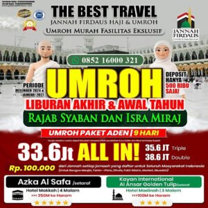 jannah firdaus umroh awal tahun 2027 paket aden