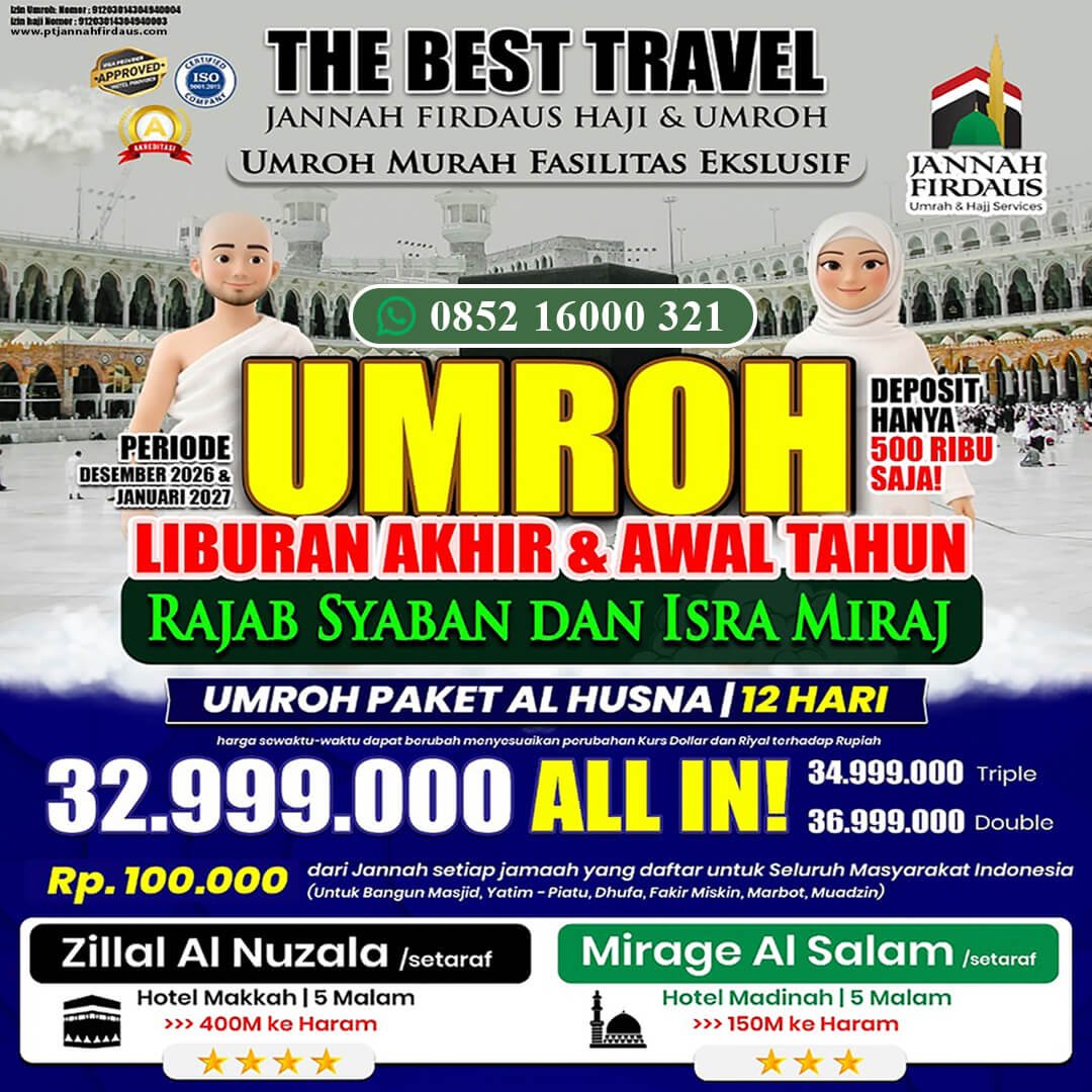 jannah firdaus umroh awal tahun 2027 paket alhusna