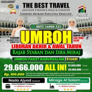jannah firdaus umroh awal tahun 2027 paket darussalam