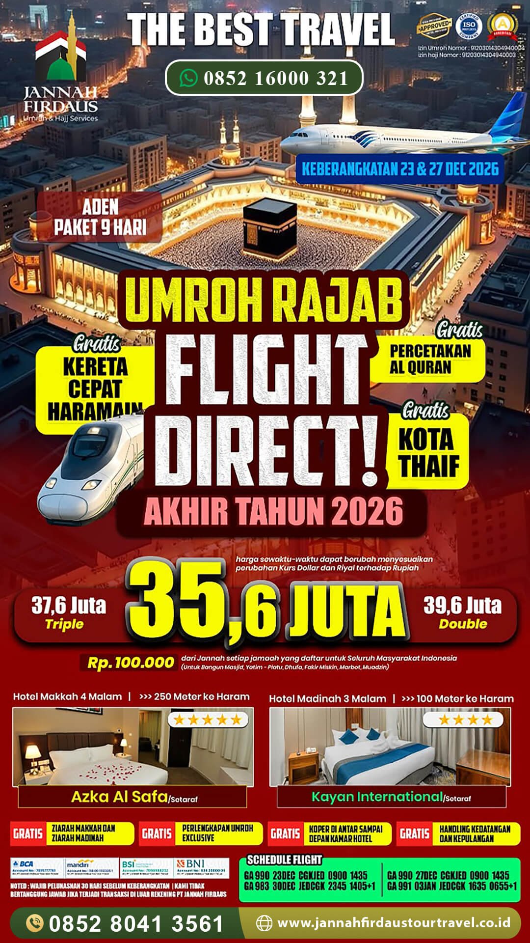 umroh akhir tahun jannah firdaus tour travel paket aden 2026