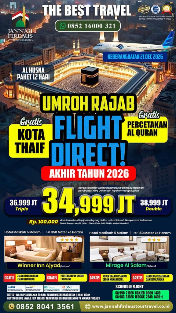 umroh akhir tahun jannah firdaus tour travel paket alhusna 2026