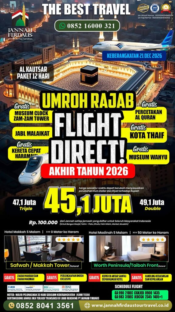 umroh akhir tahun jannah firdaus tour travel paket alkautsar 2026