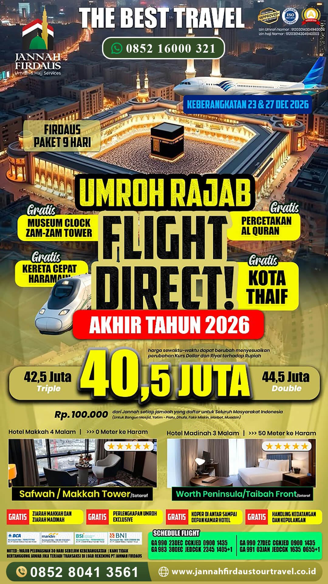 umroh akhir tahun jannah firdaus tour travel paket firdaus 2026