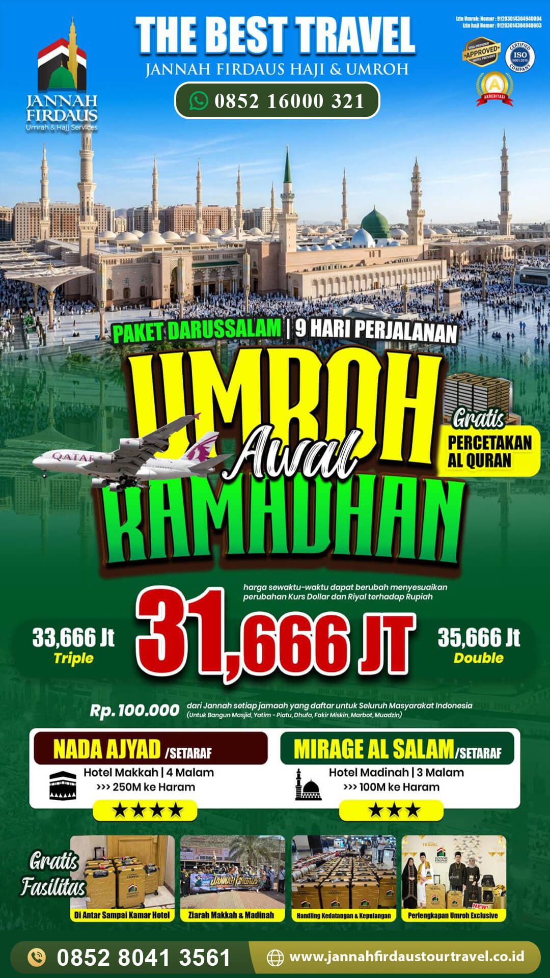 umroh awal ramadhan jannah firdaus tour travel paket darussalam 2027