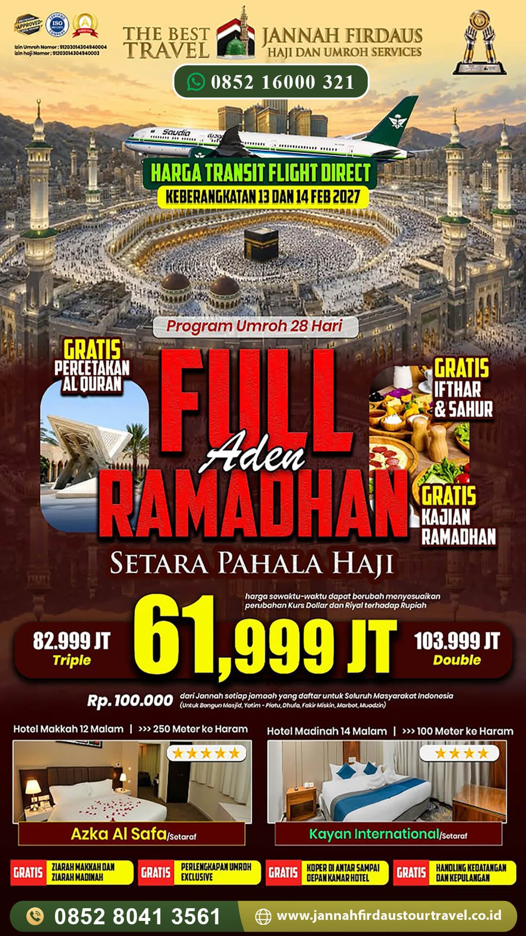 umroh full ramadhan jannah firdaus tour travel paket aden 2027