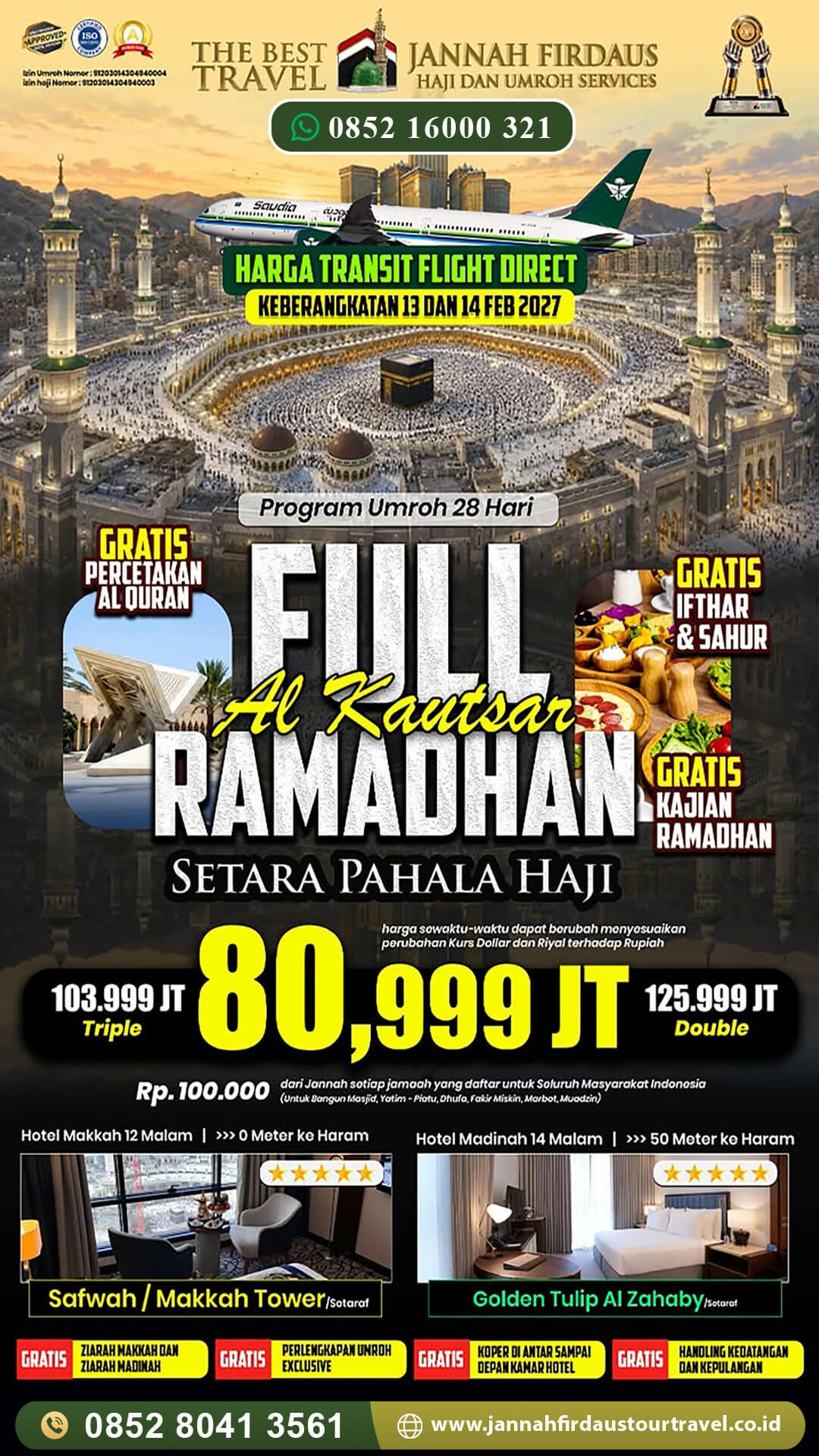 umroh full ramadhan jannah firdaus tour travel paket alkautsar 2027