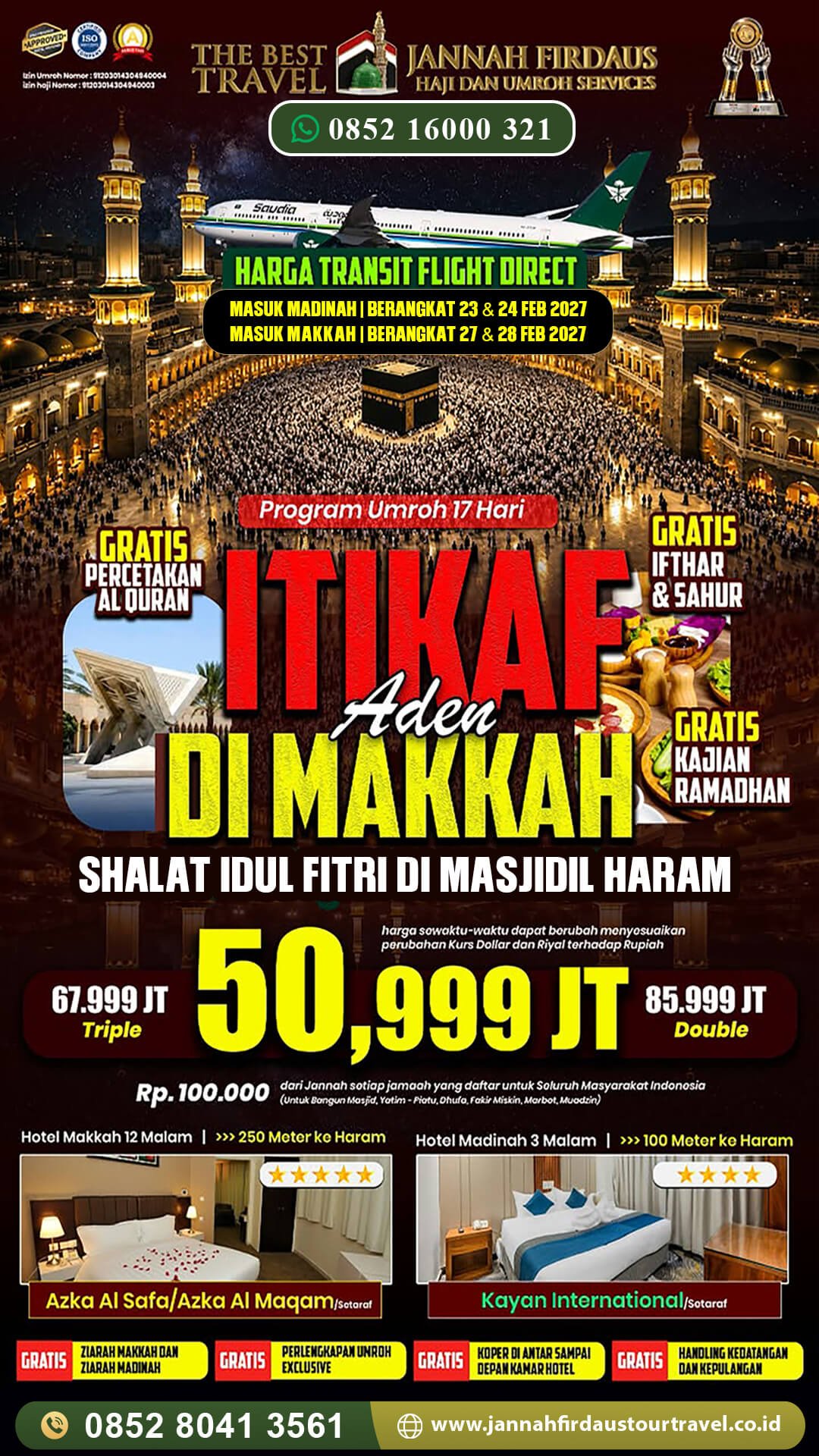 umroh itikaf ramadhan jannah firdaus tour travel paket aden 2027