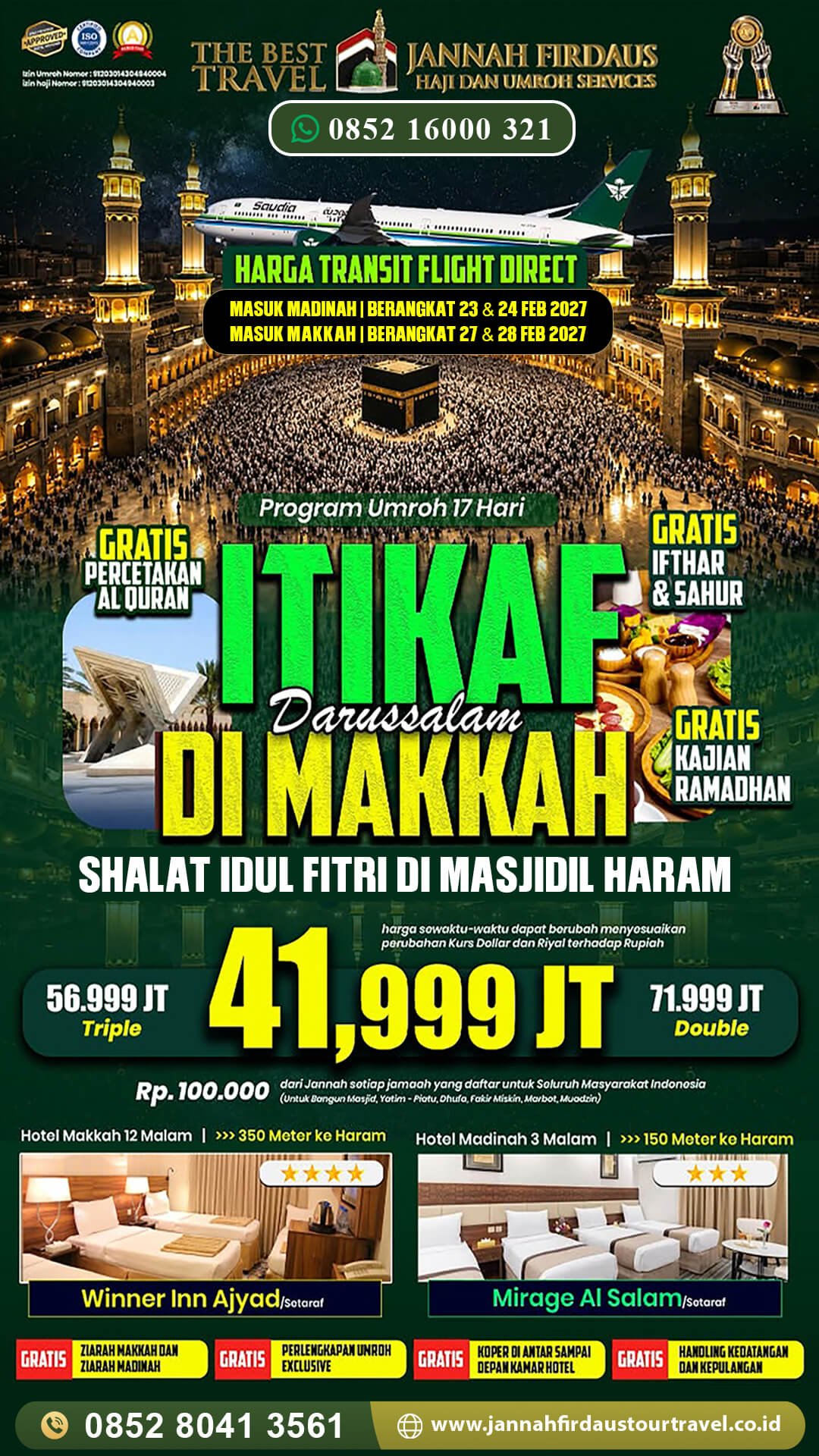 umroh itikaf ramadhan jannah firdaus tour travel paket darussalam 2027