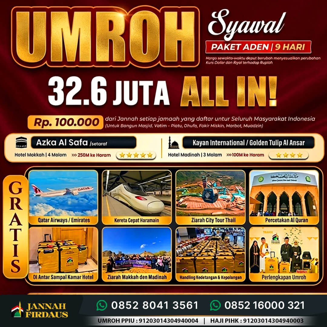 umroh syawal jannah firdaus tour travel 1448 hijriah paket aden