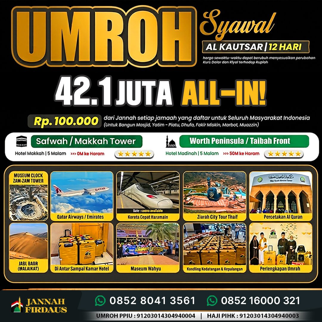 umroh syawal jannah firdaus tour travel 1448 hijriah paket alkautsar