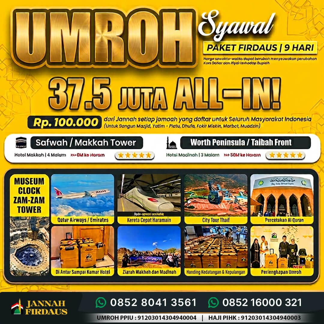 umroh syawal jannah firdaus tour travel 1448 hijriah paket firdaus
