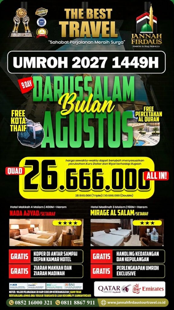 umroh agustus 2027 darussalam