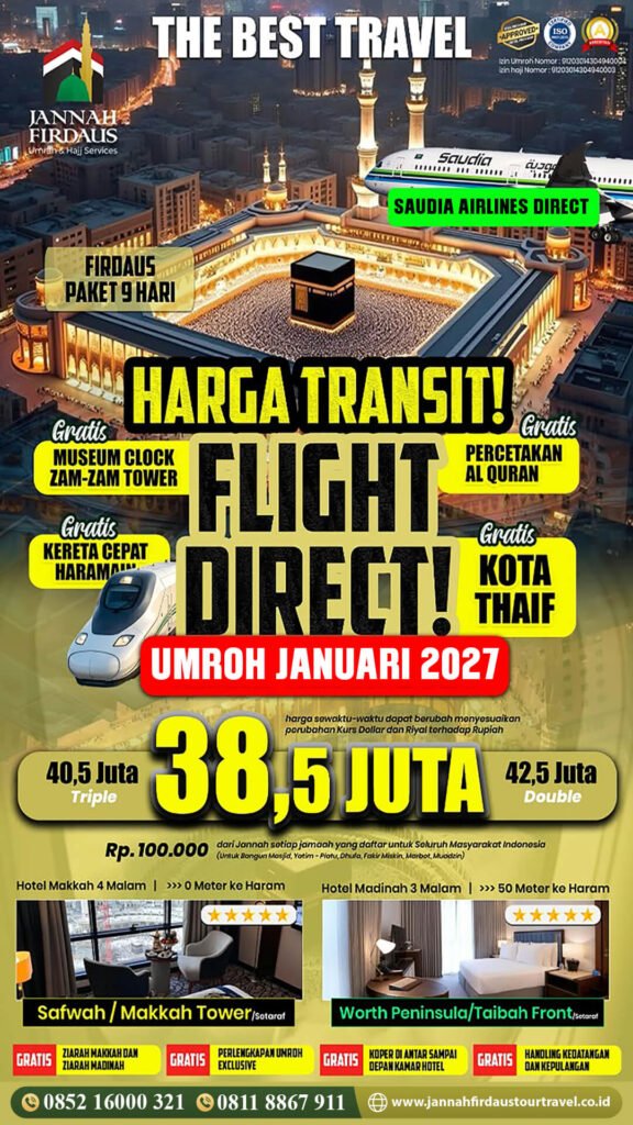 umroh januari 2027 firdaus