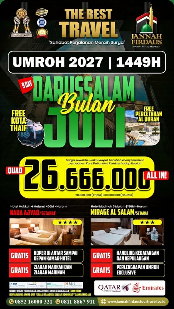 umroh juli 2027 darussalam
